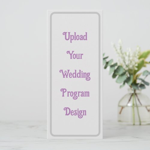 Create Your Own Design Wedding Program