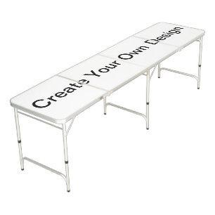 Create Your Own Design White  Beer Pong Table