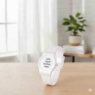 Create Your Own Design White Silicone Watch