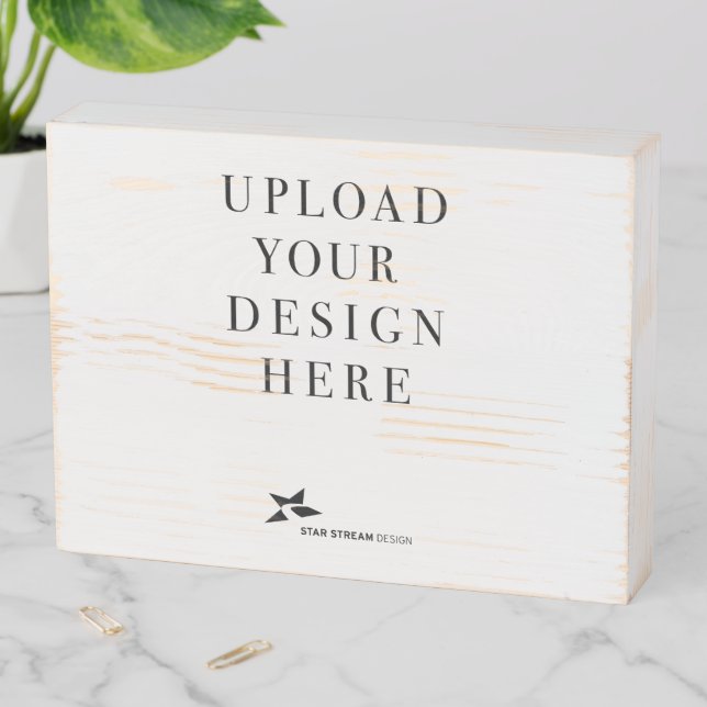 Create Your Own Design Wooden Box Sign (In Situ Horizontal)