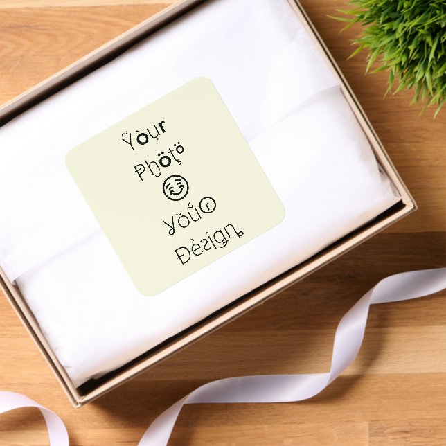 Create Your Own: Design Your Own  Square Sticker (Tissue Paper)