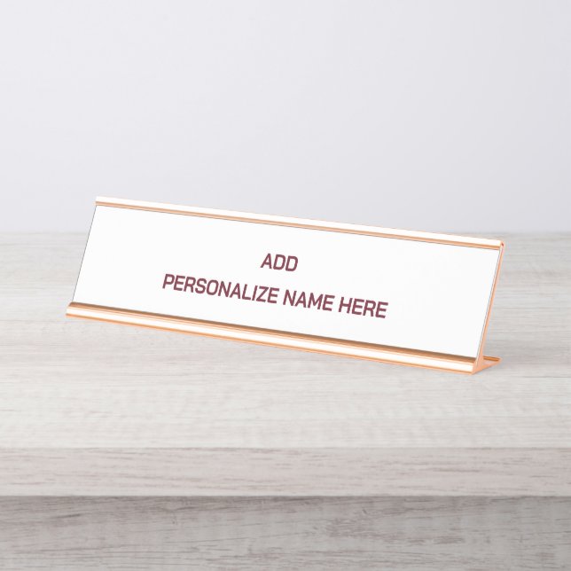 Create Your Own Desk Name Plate (Front)