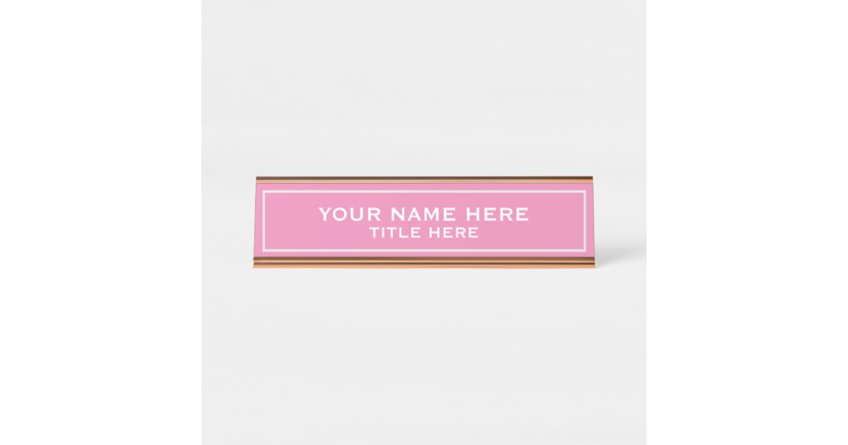Create Your Own Desk Name Plate Zazzle Com