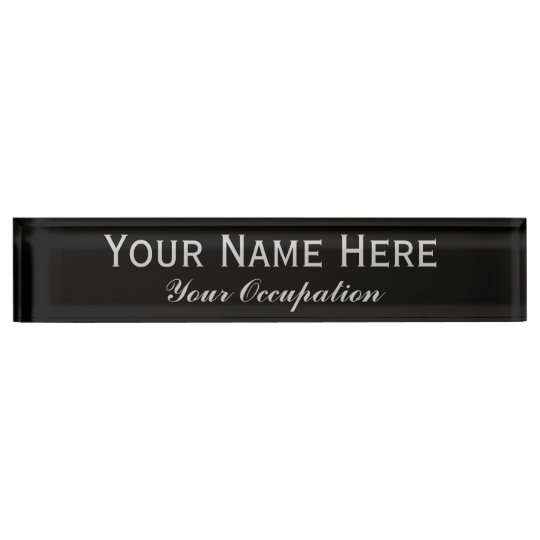 Create Your Own Desk Name Plate