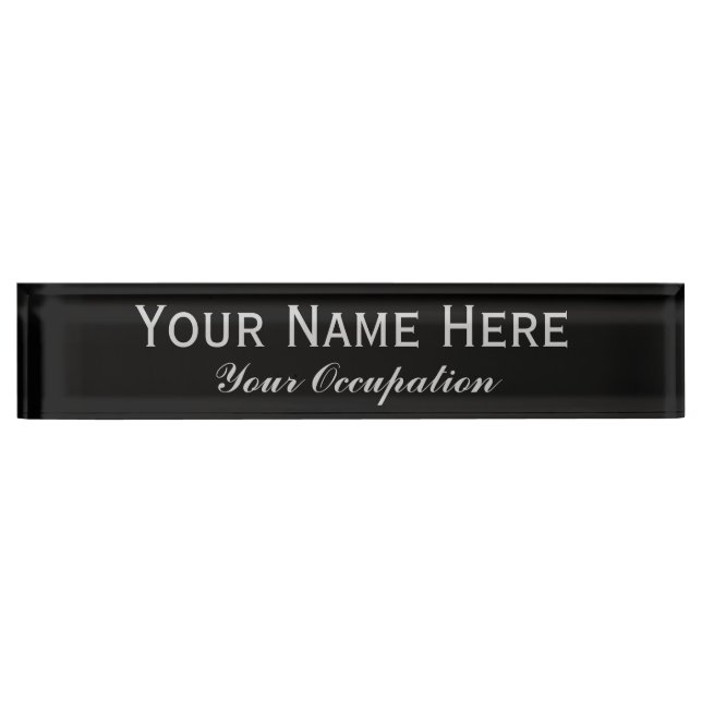 Create Your Own Desk Name Plate (Front)