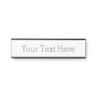 Create Your Own Desk Name Plate (2" x 8"), Silver