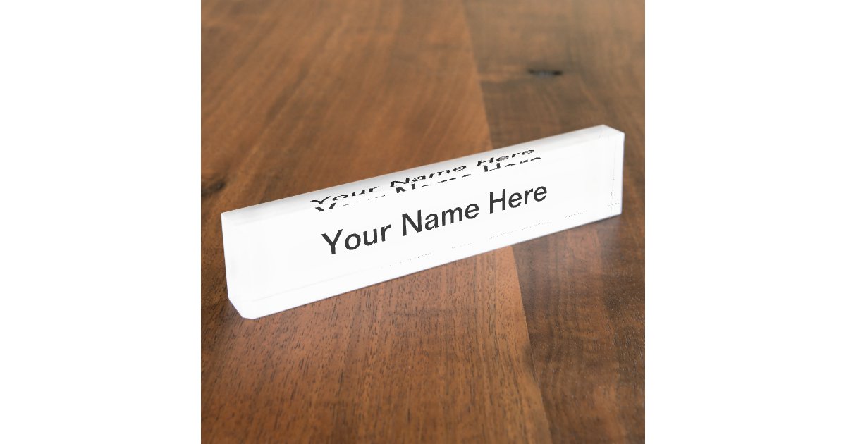 Create Your Own Desk Nameplate Zazzle Com