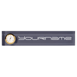 Create Your Own Desk Nameplate with Clock