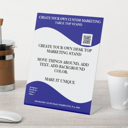 Create your own desktop marketing stand 8x10 pedes pedestal sign