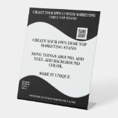 Create your own desktop office marketing stand pedestal sign | Zazzle