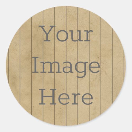 Create Your Own Distressed Vintage Pin Stripe Classic Round Sticker