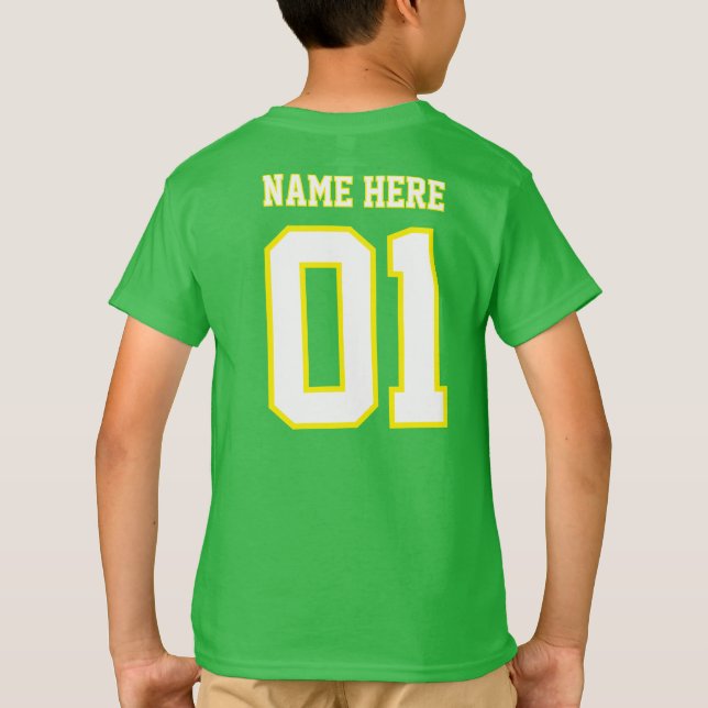 CREATE-YOUR-OWN DIY Custom design Boys Team Number T-Shirt (Back)