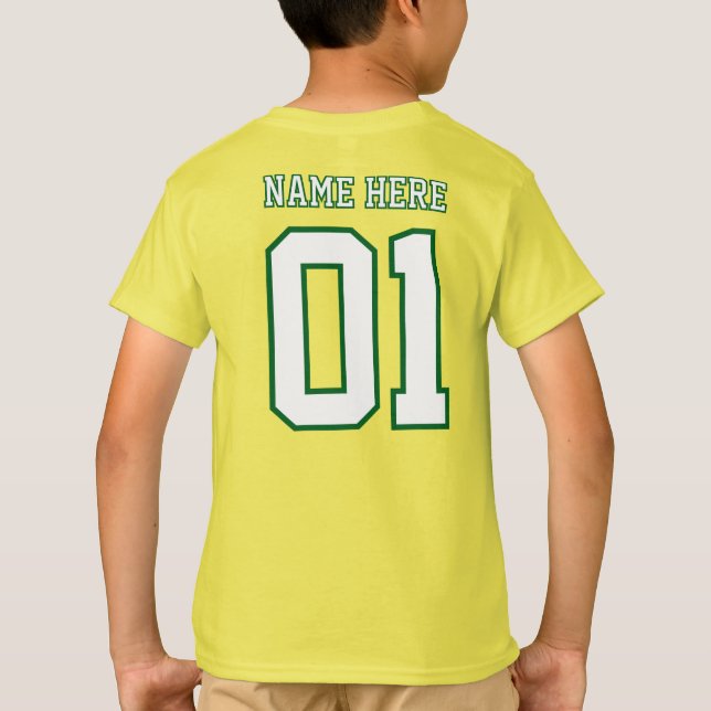 CREATE-YOUR-OWN DIY Custom design Boys Team Number T-Shirt (Back)