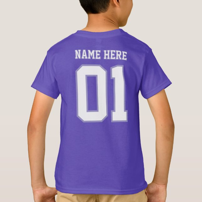 CREATE-YOUR-OWN DIY Custom design Boys Team Number T-Shirt (Back)