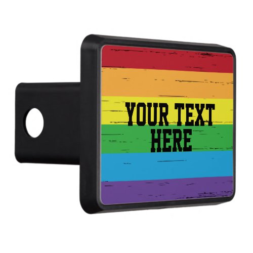 CREATE_YOUR_OWN DIY Custom template Rainbow LGBTQ Hitch Cover