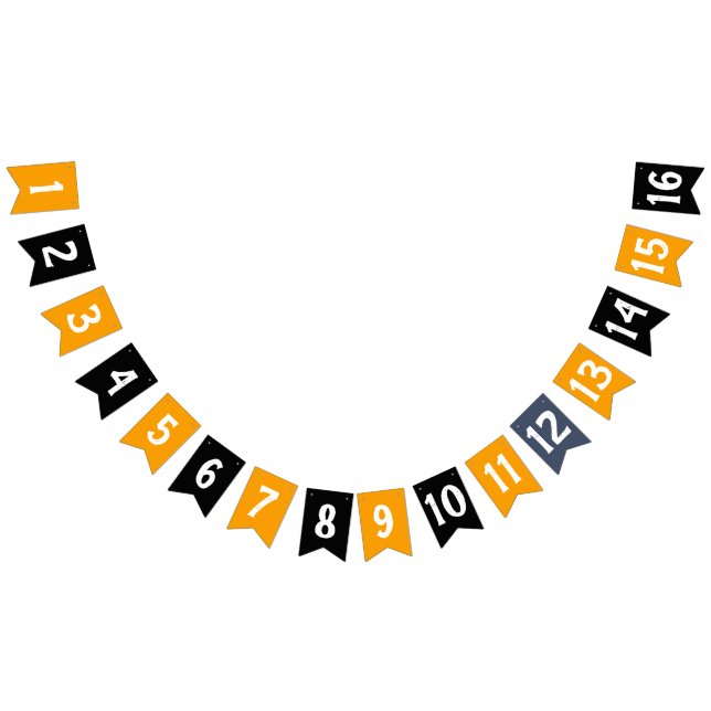 CREATE-YOUR-OWN DIY Custom TEXT design halloween Bunting Flags (All)
