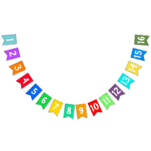 CREATE-YOUR-OWN DIY Custom TEXT design Rainbow Bunting Flags