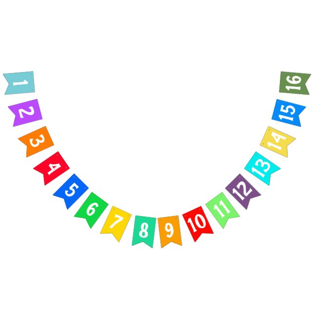 CREATE-YOUR-OWN DIY Custom TEXT design Rainbow Bunting Flags (All)