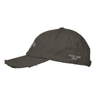 CREATE-YOUR-OWN DIY Custom Text with various fonts Embroidered Baseball Cap