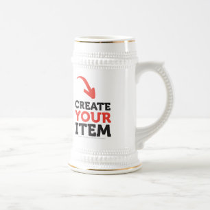 CREATE-YOUR-OWN DIY Custom upload design Bachelor Beer Stein