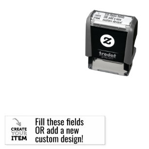 CREATE-YOUR-OWN DIY Custom upload design Black Self-inking Stamp
