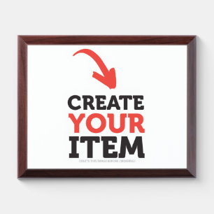 CREATE-YOUR-OWN DIY Custom upload your design Award Plaque