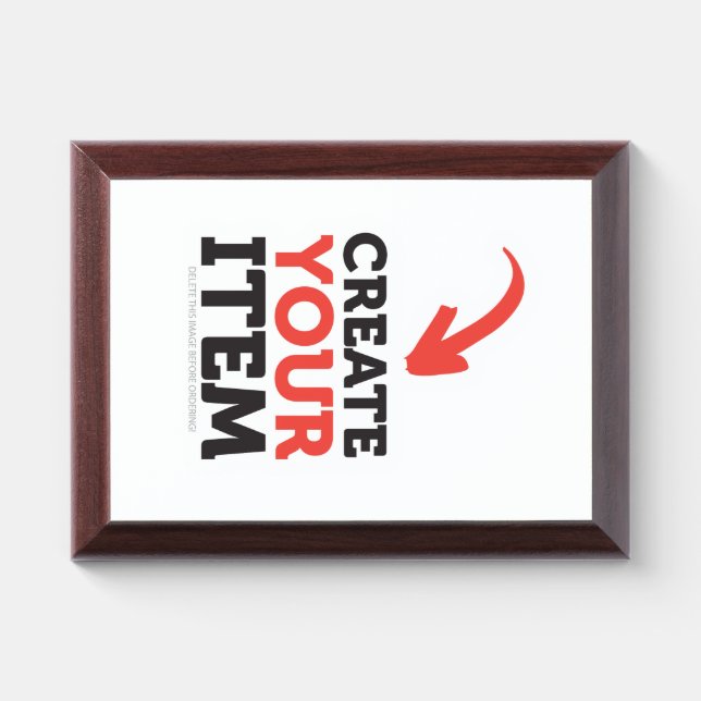CREATE-YOUR-OWN DIY Custom upload your design Award Plaque (Horizontal)