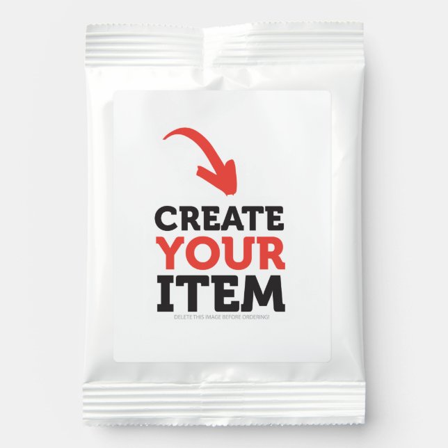 CREATE-YOUR-OWN DIY Custom upload your design Coffee Drink Mix (Front)