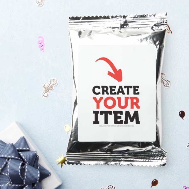 CREATE-YOUR-OWN DIY Custom upload your design Coffee Drink Mix (Packets)