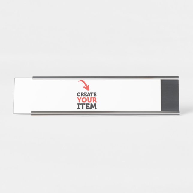 CREATE-YOUR-OWN DIY Custom upload your design Desk Name Plate (Front)