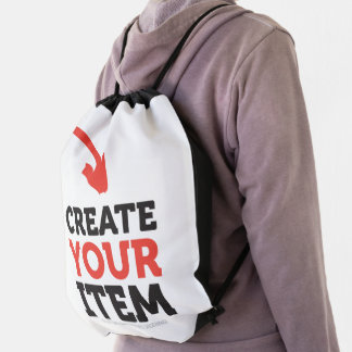 CREATE-YOUR-OWN DIY Custom upload your design Drawstring Bag