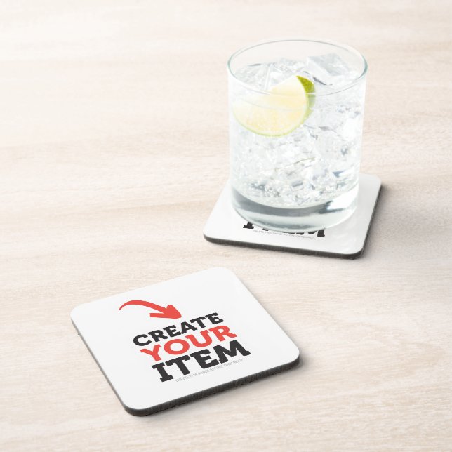 CREATE-YOUR-OWN DIY Custom upload your design Drink Coaster (Right Side)