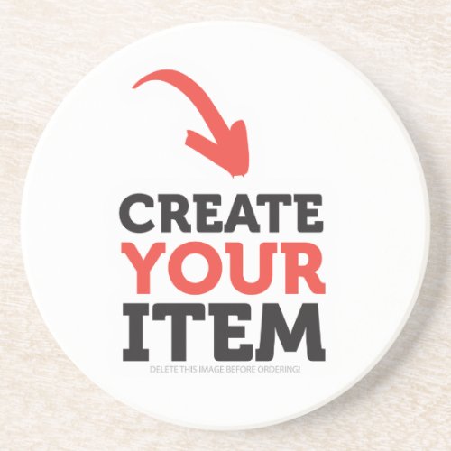 CREATE_YOUR_OWN DIY Custom upload your design Drink Coaster