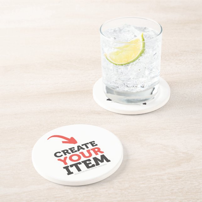 CREATE-YOUR-OWN DIY Custom upload your design Drink Coaster (Side)