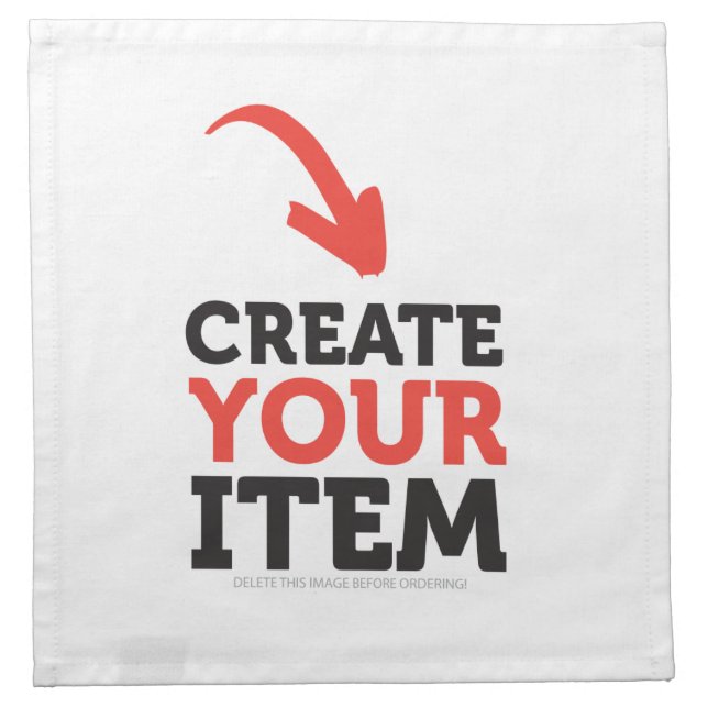 CREATE-YOUR-OWN DIY Custom upload your design Napkin (Front)