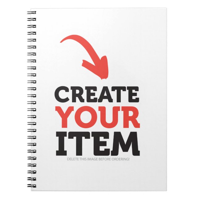 CREATE-YOUR-OWN DIY Custom upload your design Notebook (Front)