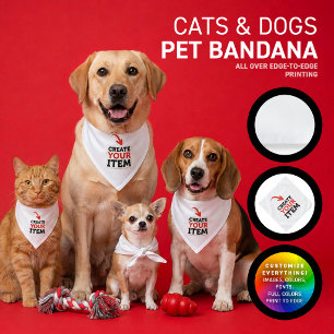 CREATE-YOUR-OWN DIY Custom upload your design Pet Bandana