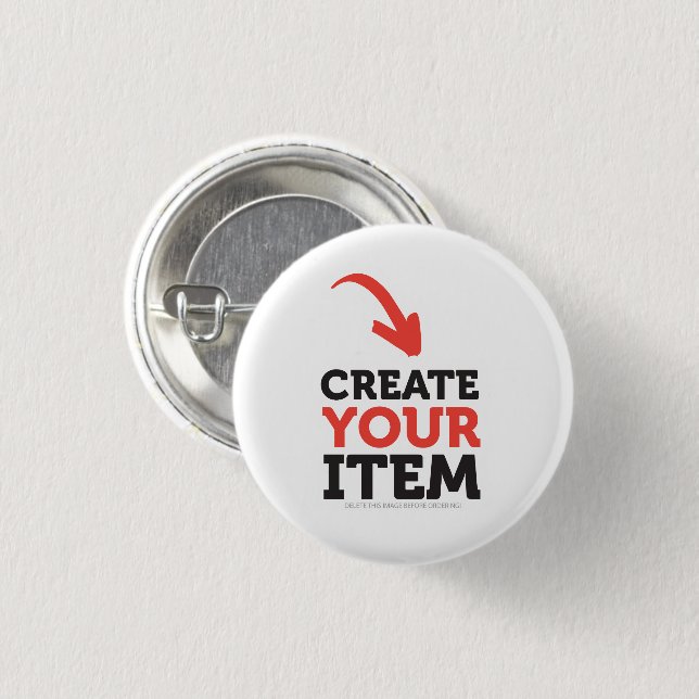 CREATE-YOUR-OWN DIY Custom upload your design Pinback Button (Front & Back)
