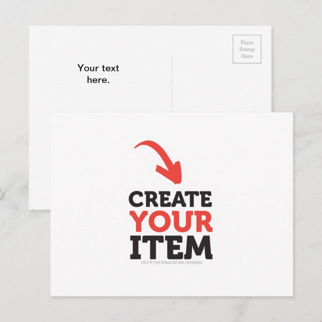 CREATE-YOUR-OWN DIY Custom upload your design Postcard (Front/Back)