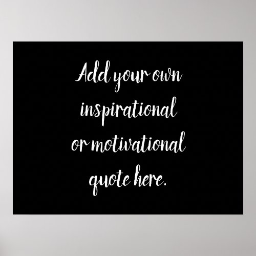 Create Your Own DIY Modern Inspirational Quote Poster