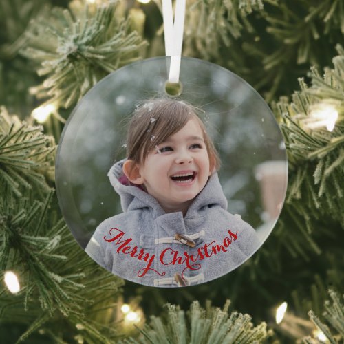 Create Your Own DIY Round Photo Christmas Holiday Glass Ornament