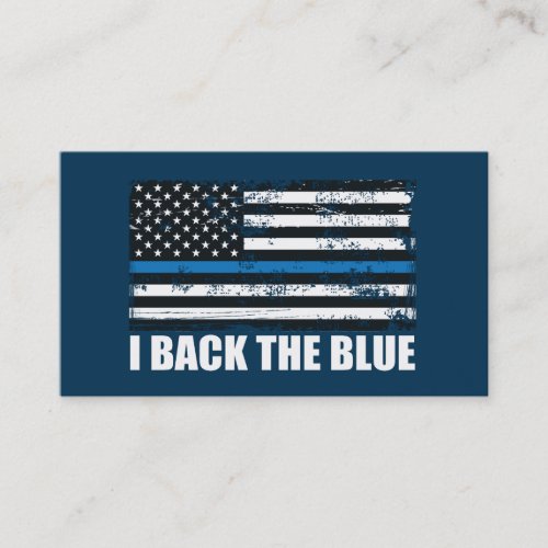 CREATE_YOUR_OWN DIY thin blue line US FLAG Business Card