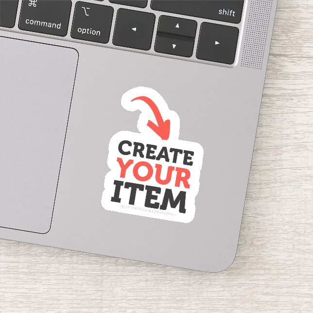 CREATE-YOUR-OWN DIY Upload your design die-cut Sticker (Detail)