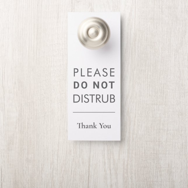 Create Your Own Do Not Disturb Wedding Door Hanger (On Knob)