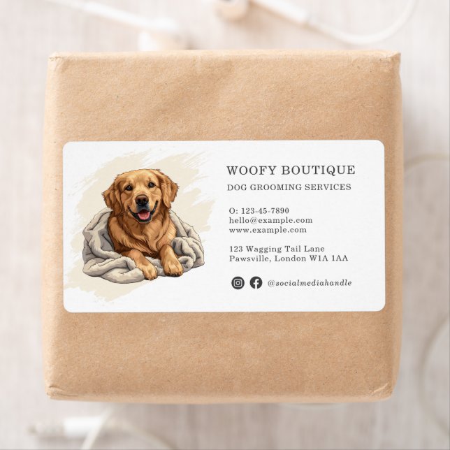 Create Your Own Dog Grooming Services  Label (Insitu)