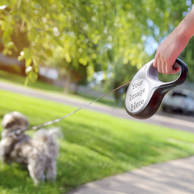 Custom Retractable Pet Leash, Black (Dog)