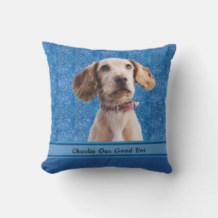Create Your Own Dog Mom Puppy Photo Throw Pillow