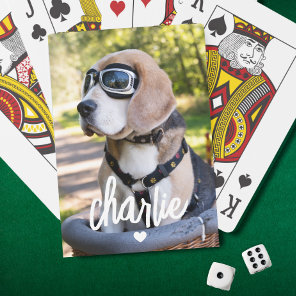 Create Your Own Dog Name Photo Playing Cards