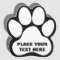 Create Your Own Dog Paw Print  Message Text