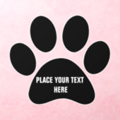 Create Your Own Dog Paw Print  Message Text Wall Decal (Insitu 3)
